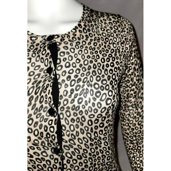 NWOT - Ann Taylor Loft brown and tan leopard print cardigan - size small - Picture 7 of 11